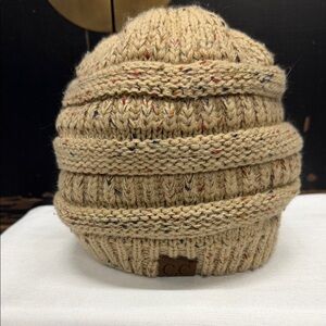 CC Ribbed Confetti Knit Ombré Slouchy Beanie